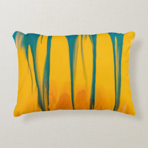 Yellow and blue apparel decorative cushion