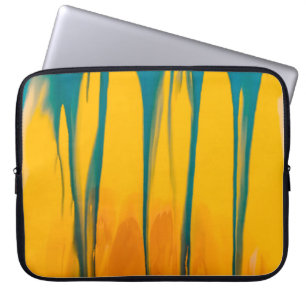 Yellow and blue apparel laptop sleeve