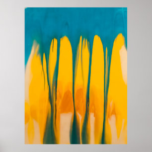 Yellow and blue apparel poster