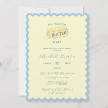Yellow And Blue Butter Half Bridal Shower