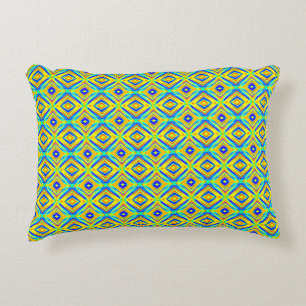 Yellow and Blue Decorative Cushion