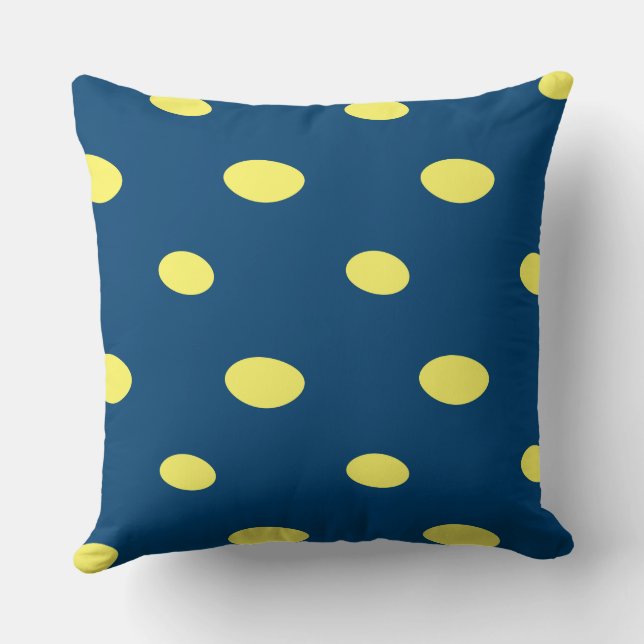 yellow and Blue Geometric Cushion (Back)