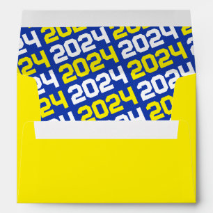 Yellow and Blue Graduation Envelopes