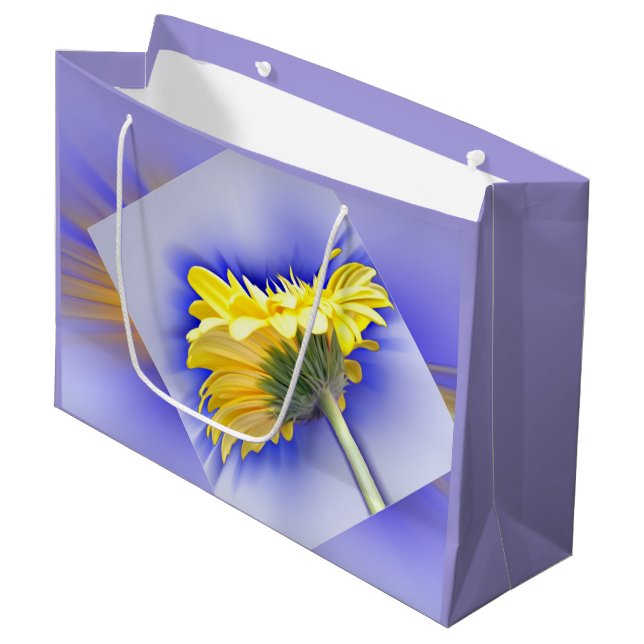 Yellow and blue large gift bag (Front Angled)