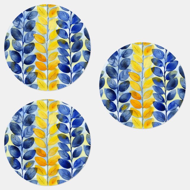 Yellow and Blue Leaves (Group)