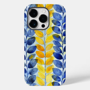 Yellow and Blue Leaves Case-Mate iPhone 14 Pro Case