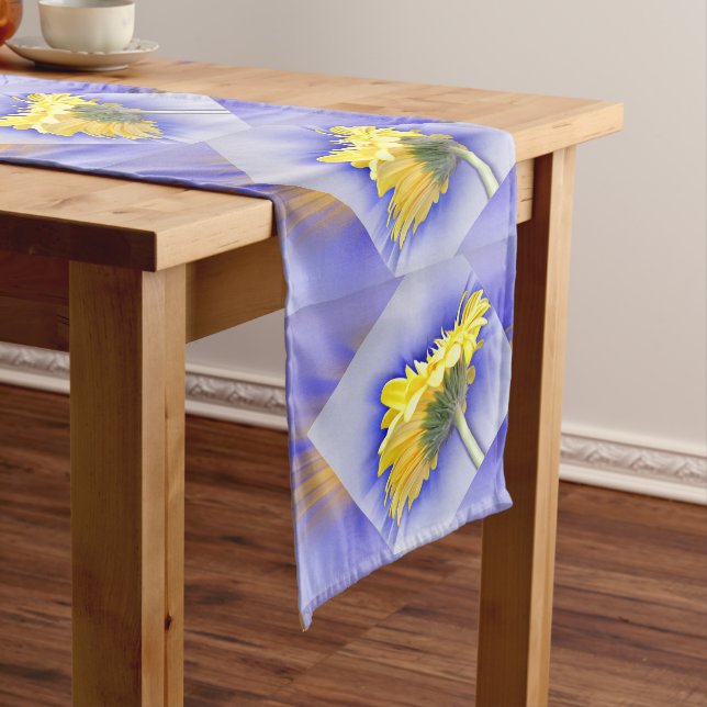 Yellow and blue long table runner (In Situ)