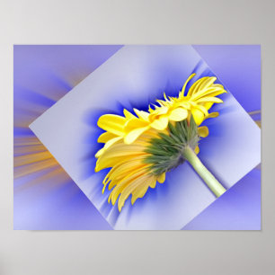 Yellow and blue poster