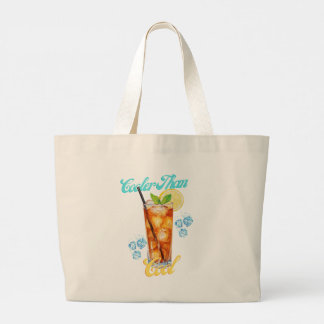 Yellow And Blue Retro Lemon Iced Tea Tote Bag