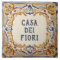Yellow and Blue Spanish Design House Name Sign