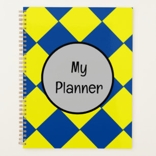 Yellow and blue squares geometric planner