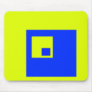 Yellow and blue squares mouse mat