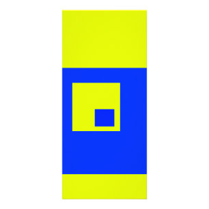 Yellow and blue squares rack card