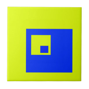 Yellow and blue squares tile