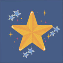 Yellow and Blue Star Stickers