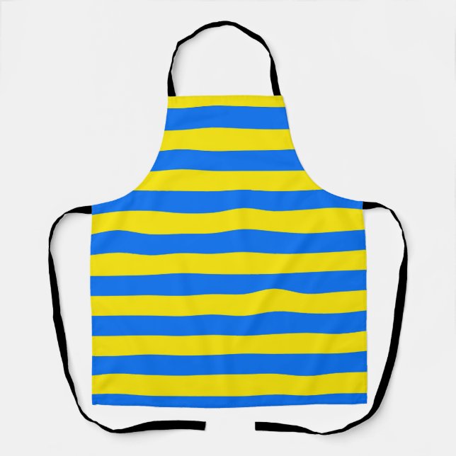 Yellow and Blue Stripes Apron (Front)