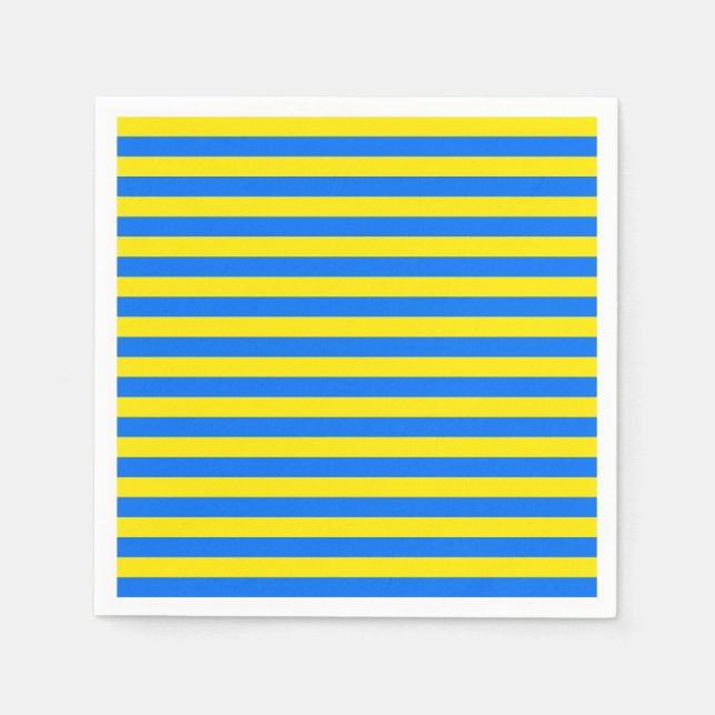 Yellow and Blue Stripes Napkin (Front)