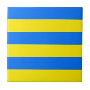 Yellow and Blue Stripes Tile