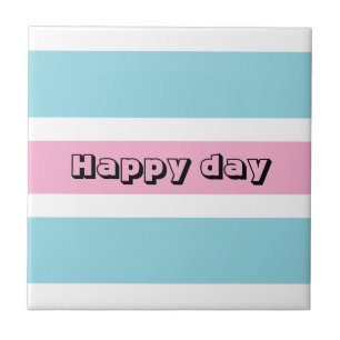 Yellow And Blue Stripes Tile