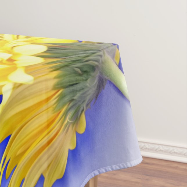 Yellow and blue tablecloth (In Situ)
