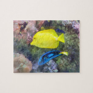 Yellow and Blue Tang Fish Jigsaw Puzzle