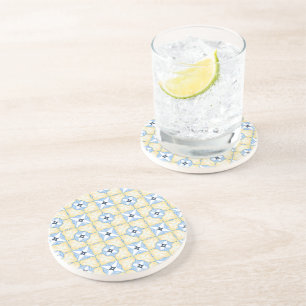 Yellow and Blue Tile Coaster