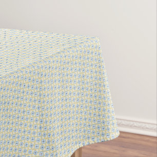 Yellow and Blue Tile Pattern Tablecloth