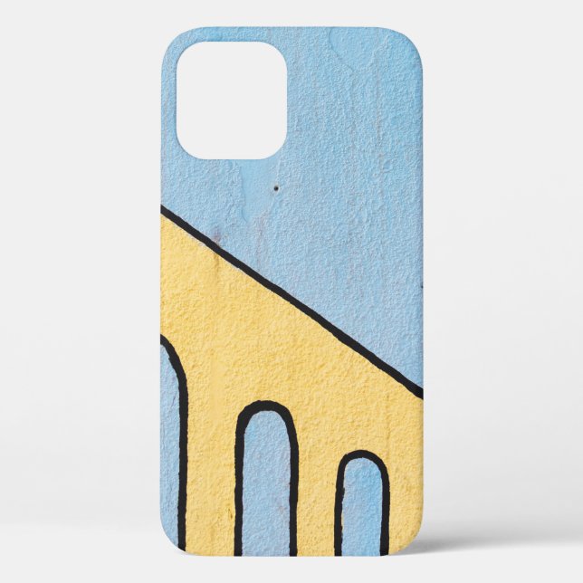 Yellow and blue wall décor Case-Mate iPhone case (Back)