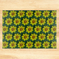 Yellow and Bronze Coreopsis Floral Pattern