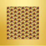 Yellow and Bronze Sunflower Floral Pattern Scarf<br><div class="desc">Accent your wardrobe with this square style,  sheer chiffon scarf that features the photo image of a large,  yellow and bronze coloured Sunflower bloom and printed in a repeating pattern. A lovely,  floral design! Select your scarf size.</div>