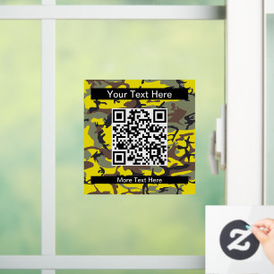 Yellow and Brown Camo, Camouflage, Military, Army Window Cling