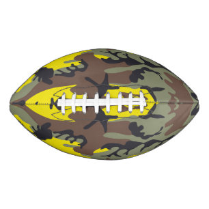 Yellow and Brown Camouflage, Military, Army American Football