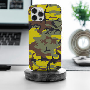 Yellow and Brown Camouflage, Military, Army iPhone 15 Pro Max Case