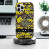 Yellow and Brown Camouflage Your name Personalise