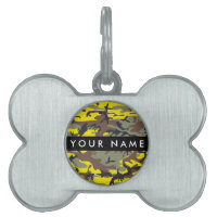 Yellow and Brown Camouflage Your name Personalise