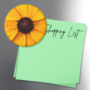 Yellow and Brown Floral  Magnet