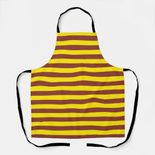 Yellow and Brown Stripes Design Apron