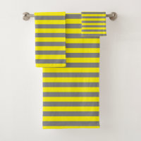 Yellow and Charcoal Grey Stripes