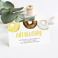 Yellow and Chocolate Doughnuts Baby Shower Registr