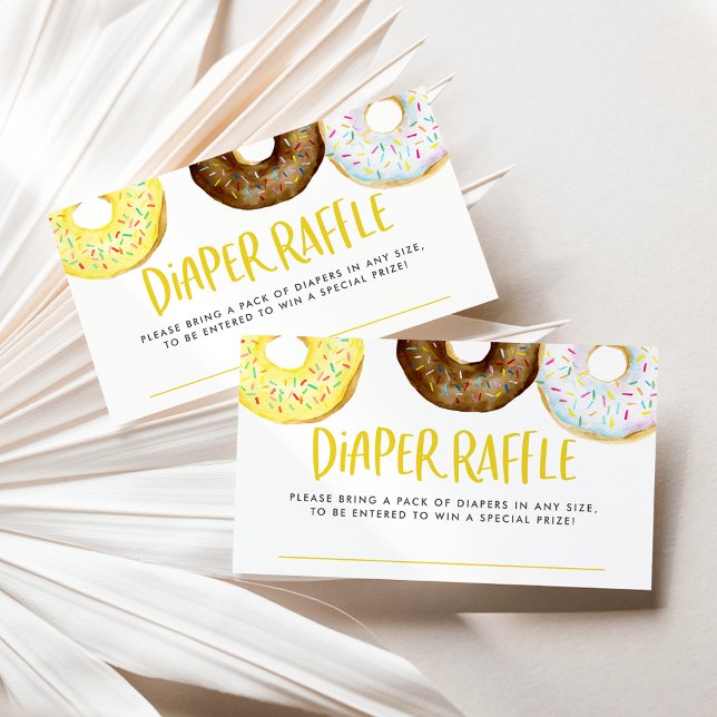 Yellow and Chocolate Sprinkle Doughnuts Diaper Raf Enclosure Card (Creator Uploaded)