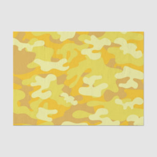 Yellow and Gold Camo Design Tissue Paper