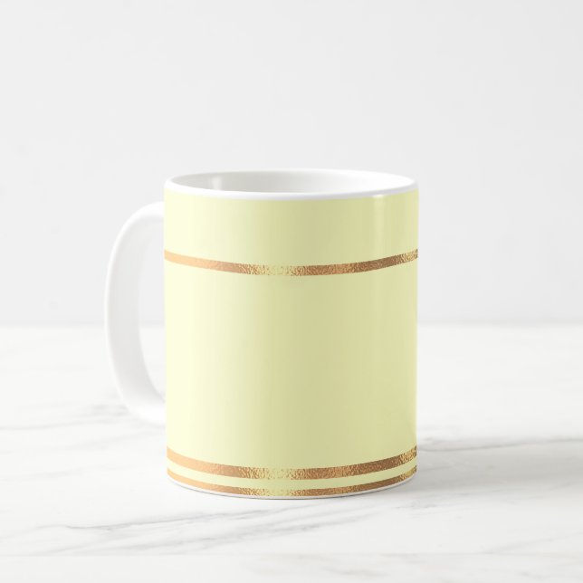 Yellow and Gold Coffee Mug (Front Left)
