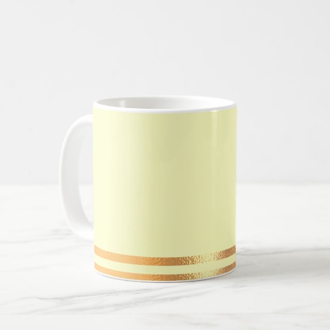Yellow and Gold Coffee Mug (Front Left)
