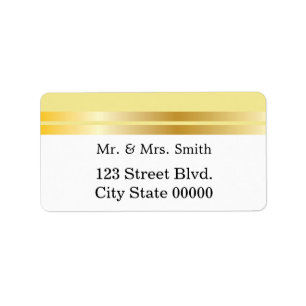 Yellow and Gold Trim Label