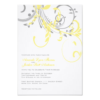 Yellow And Grey Invitations 8