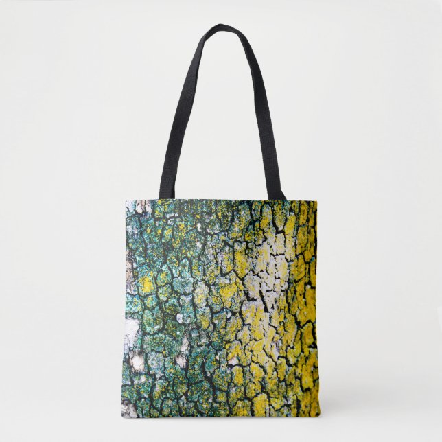 Yellow and Green Abstract Tote Bag (Front)