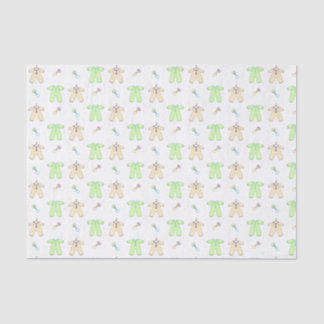 Yellow and Green Baby Clothes Tissue Paper