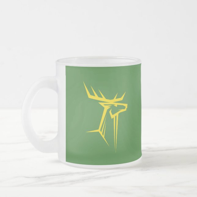 Yellow and Green Buck Mug (Left)