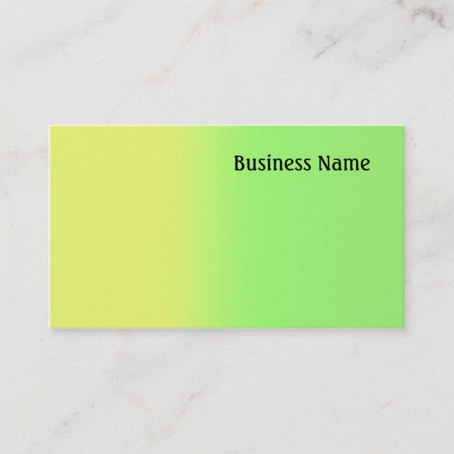 Yellow and green business card (Front)