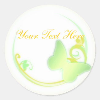 Yellow and Green Butterfly Stickers